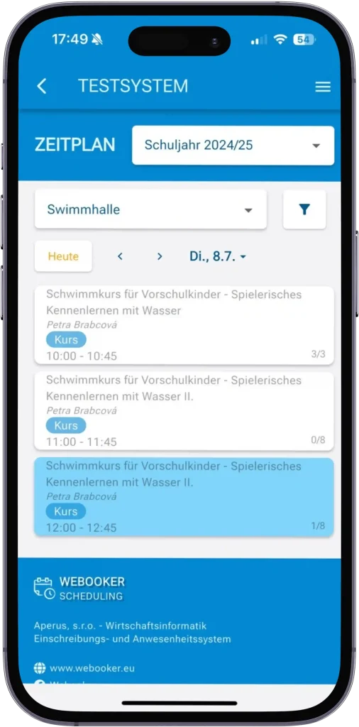 WEBOOKER Unterricht